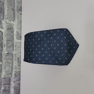 YSL Yves Saint Laurent Men's Tie Blue Small Paisley 59.75" 100% Silk